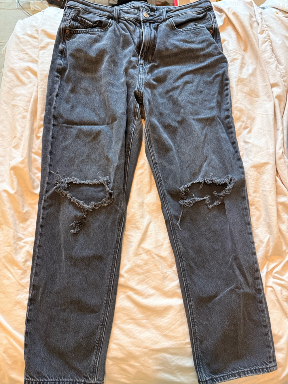 American Eagle Outfitters Black Denim Jeans with Branded Waistband